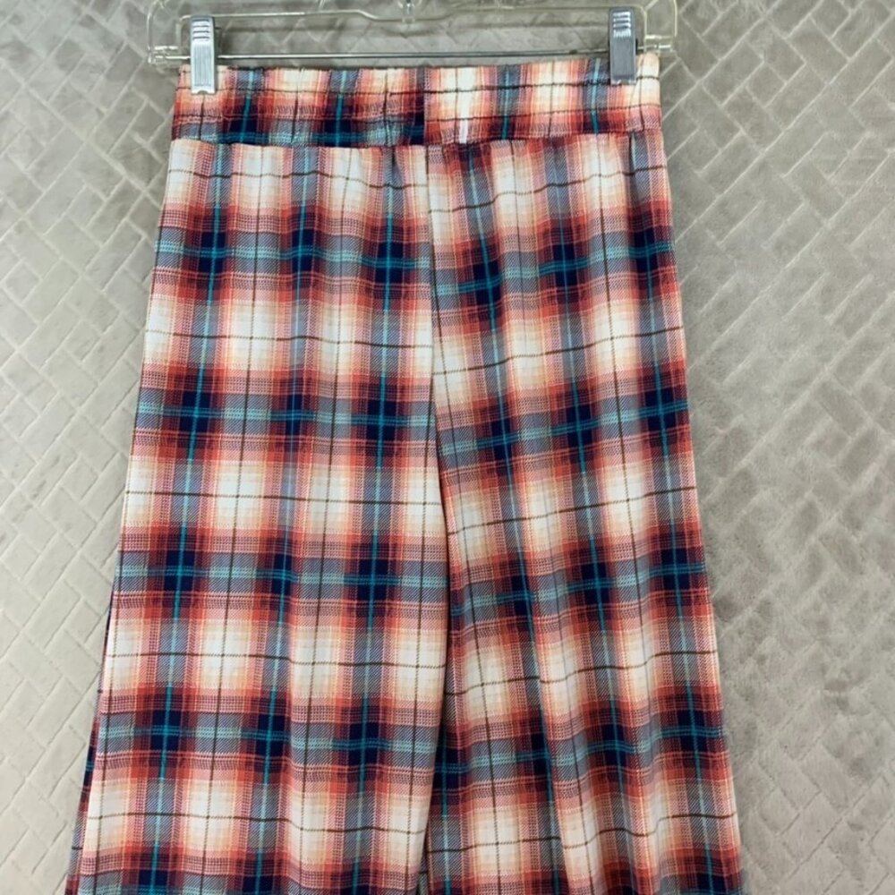 Lildy Pants Womens Small Plaid Baggy Straight Leg Lightweight Flowy High Rise - Picture 11 of 13